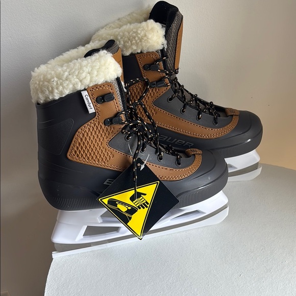 Bauer Black and Brown Ice Skates UNISEX BRAND NEW SIZE 4 US - Picture 2 of 6